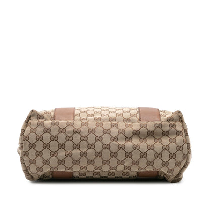 Gucci Large GG Canvas Bamboo Bar Tote