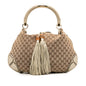 Gucci Large GG Canvas Bamboo Indy Hobo
