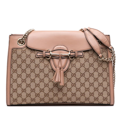 Gucci Large GG Canvas Emily Shoulder Bag