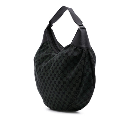 Gucci Large GG Canvas Half Moon Hobo