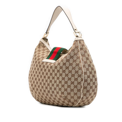 Gucci Large GG Canvas Web New Hobo