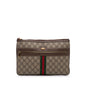 Gucci Large GG Supreme Ophidia Web Clutch