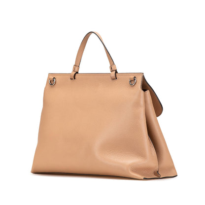 Gucci Large Leather Bamboo Daily Satchel