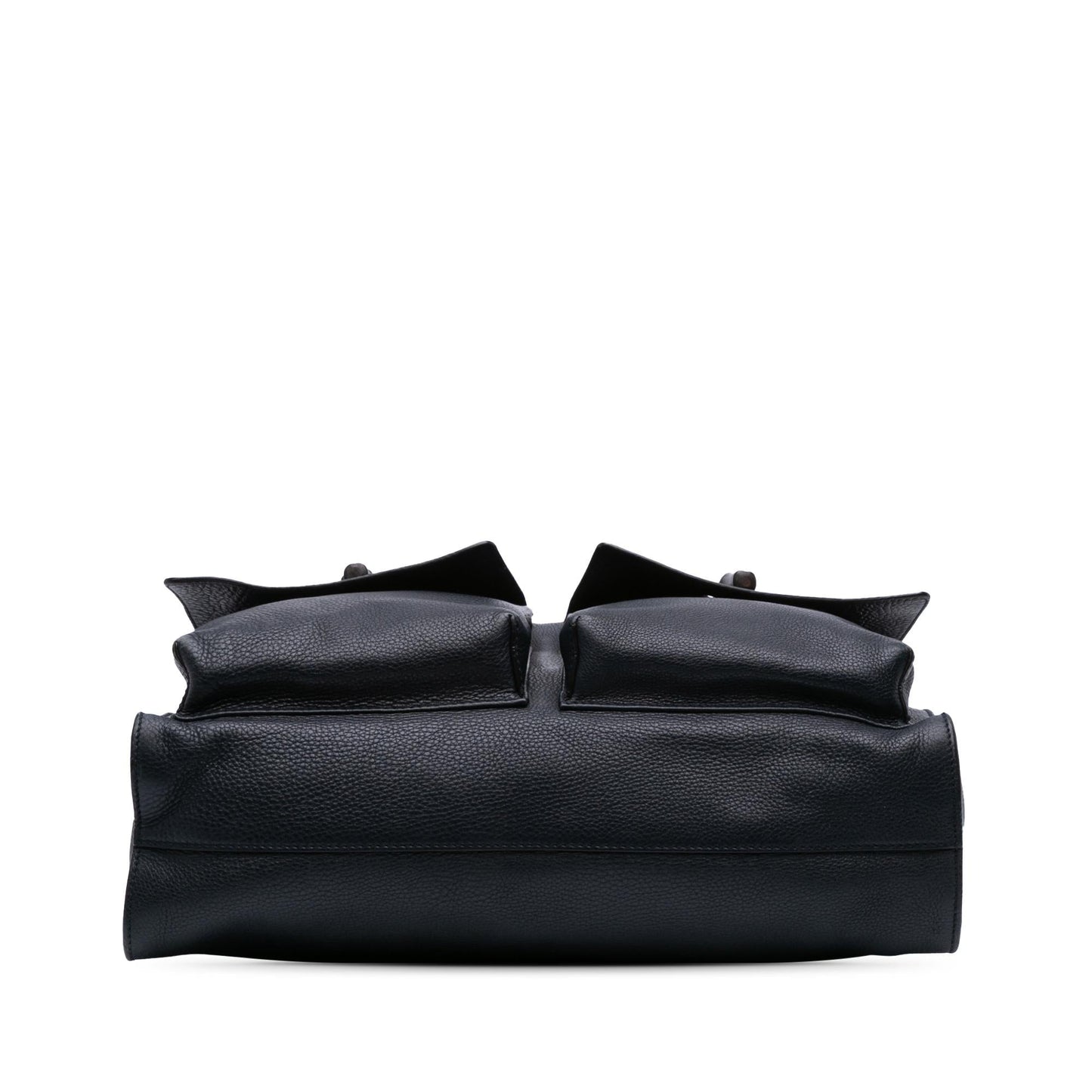 Gucci Large Leather Bamboo Double Pocket Messenger Bag