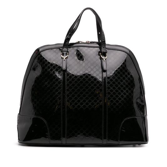 Gucci Large Microguccissima Patent Nice Dome Top Handle Bag