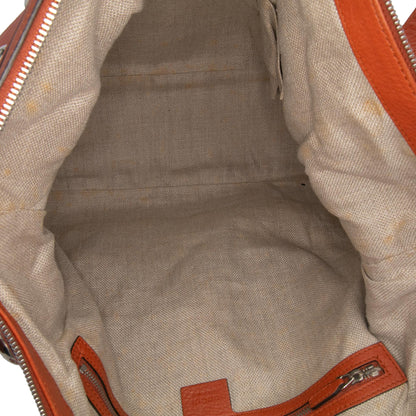 Gucci Large Pebbled Calfskin Icon Bit Satchel