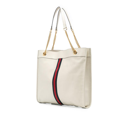 Gucci Large Web Leather Rajah Tote