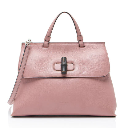 Gucci Leather Bamboo Daily Medium Top Handle