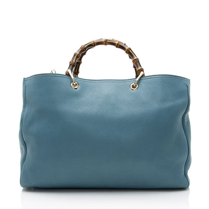 Gucci Leather Bamboo Large Shopper Tote