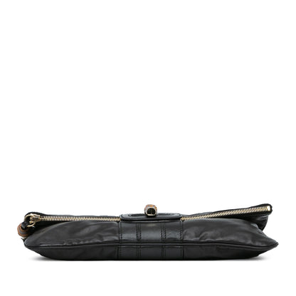 Gucci Leather Bamboo Lucy Fold Over Clutch (SHG-ithHFj)
