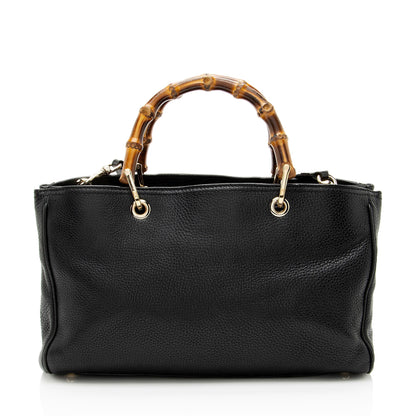 Gucci Leather Bamboo Medium Shopper Tote