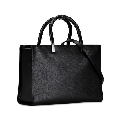 Gucci Leather Bamboo Satchel (SHG-dEOVUh)