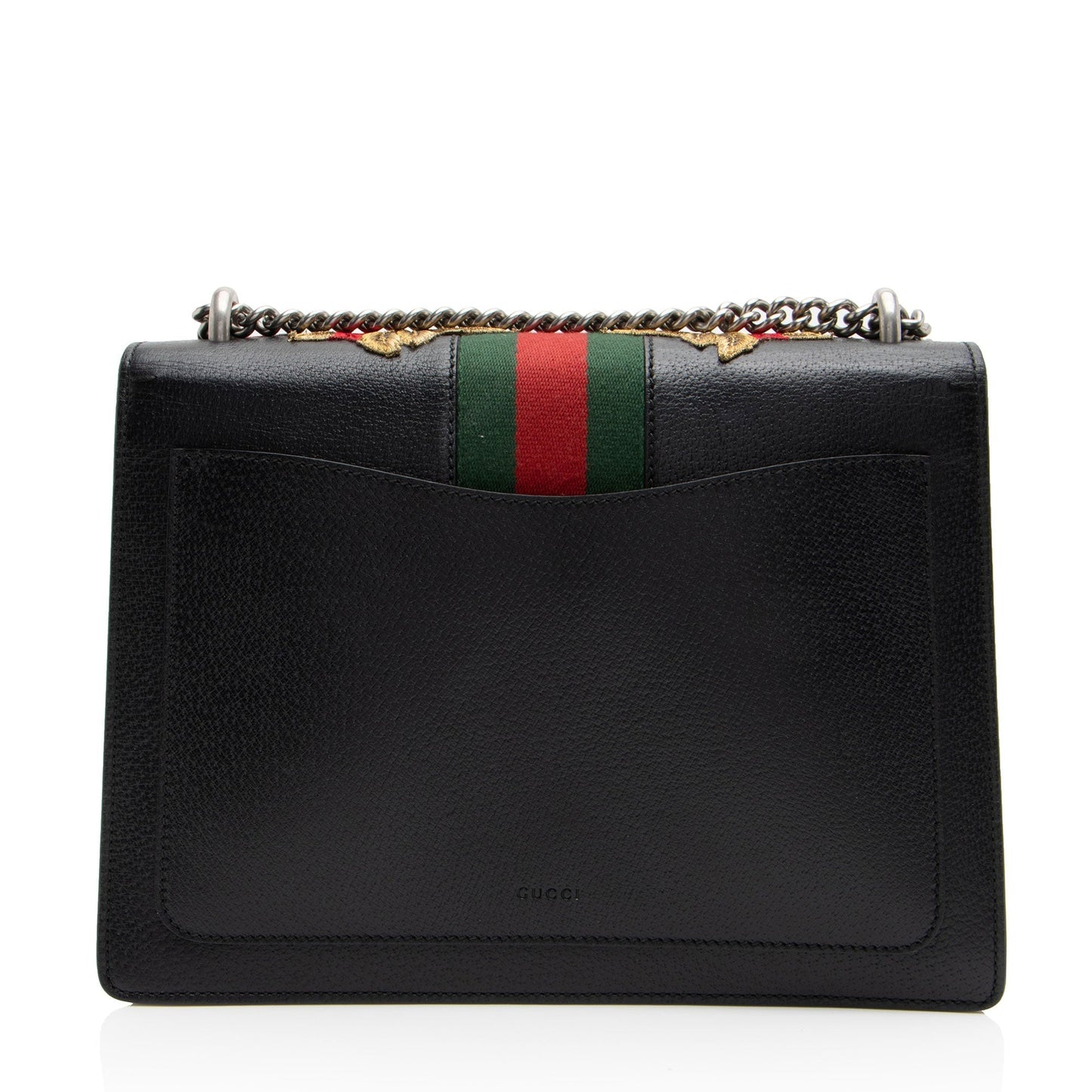 Gucci Leather Embroidered Rose Dionysus Medium Shoulder Bag (SHF-NIvfQT)
