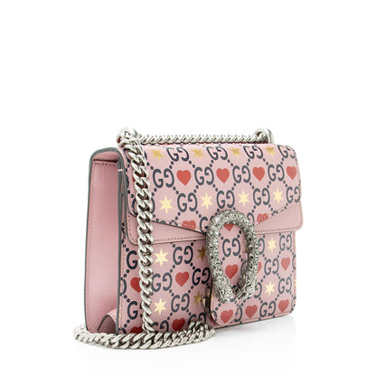 Gucci Limited Edition Leather Crystal Valentines Dionysus Small Shoulder Bag