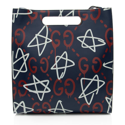 Gucci Leather Ghost Medium Tote