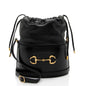 Gucci Leather Horsebit 1955 Drawstring Bucket Bag (SHF-gQJSRI)
