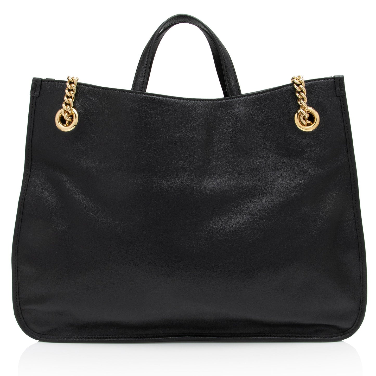 Gucci Leather Horsebit 1955 Chain Large Tote (SHF-LnlXOo)