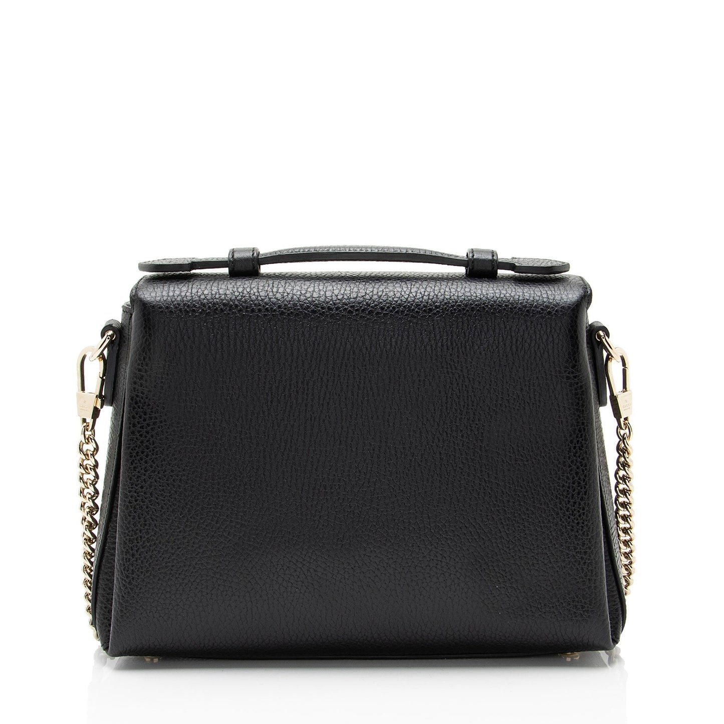 Gucci Leather Interlocking G Small Top Handle