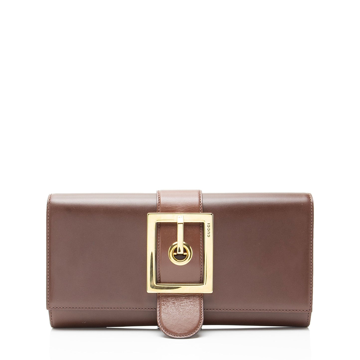 Gucci Leather Buckle Clutch