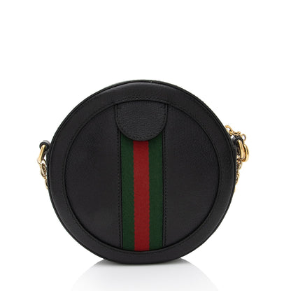 Gucci Leather Ophidia Round Mini Shoulder Bag (SHF-xLECaW)
