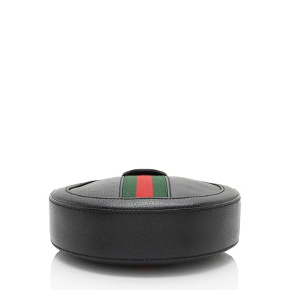 Gucci Leather Ophidia Round Mini Shoulder Bag (SHF-8X1FRs)