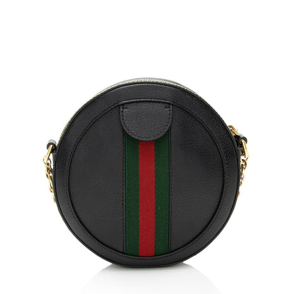 Gucci Leather Ophidia Round Mini Shoulder Bag
