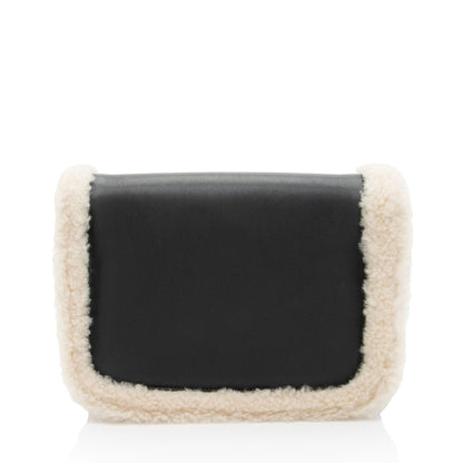 Gucci Leather Shearling Horsebit 1955 Small Bag