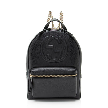 Gucci Leather Soho Chain Backpack