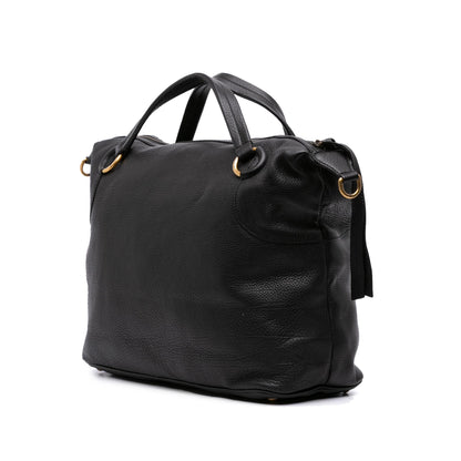 Gucci Leather Twill Satchel