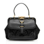 Gucci Leather Velvet Stirrup Top Handle