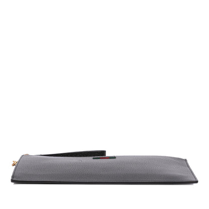 Gucci Leather Web Agora Clutch