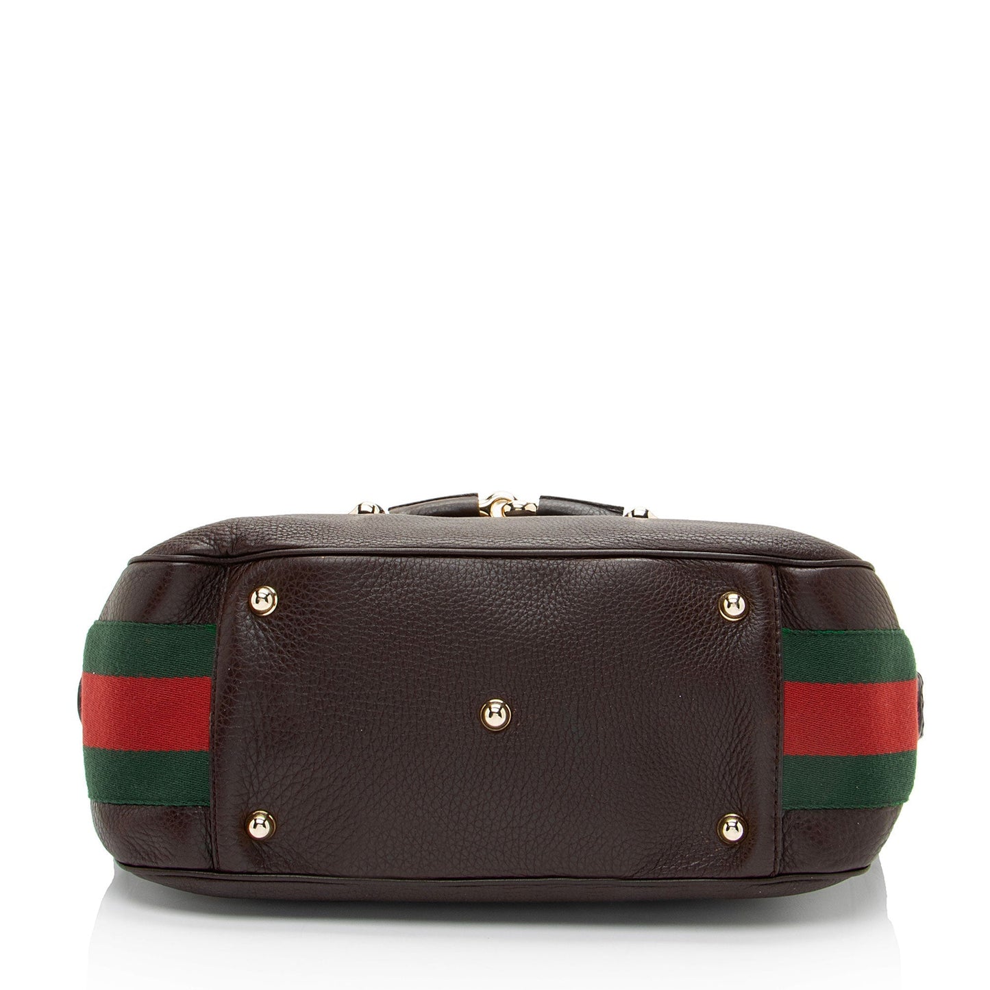 Gucci Leather Web Heritage Horsebit Tote