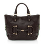 Gucci Leather Web Heritage Horsebit Tote