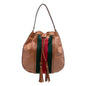 Gucci Leather Web Rania Drawstring Shoulder Bag