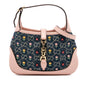Gucci Limited Edition Mini GG Denim Embroidered Floral Jackie 1961 Crossbody
