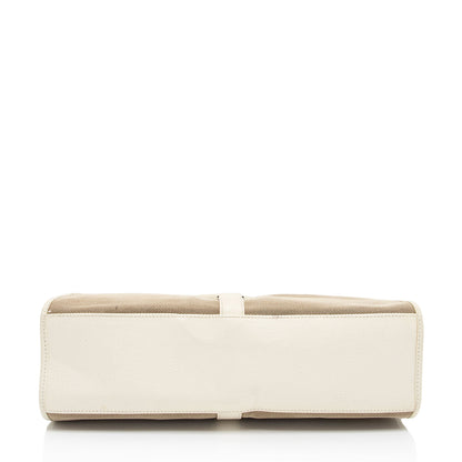 Gucci Linen Bardot Shoulder Bag (SHF-nZNLKy)