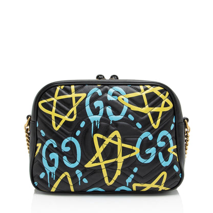 Gucci Matelasse Leather GG Marmont Ghost Medium Camera Bag