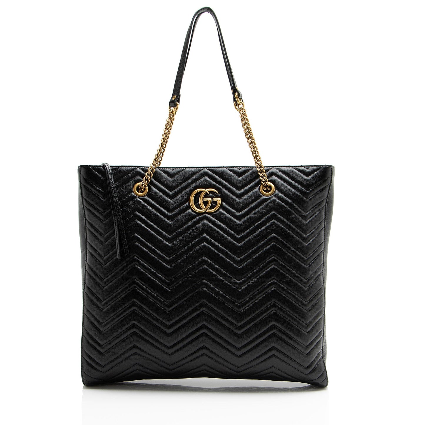Gucci Matelasse Leather GG Marmont Large Chain Tote