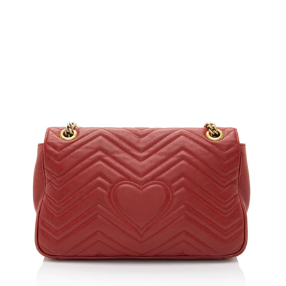 Gucci Matelasse Leather GG Marmont Medium Flap Bag (SHF-nwt9t4)