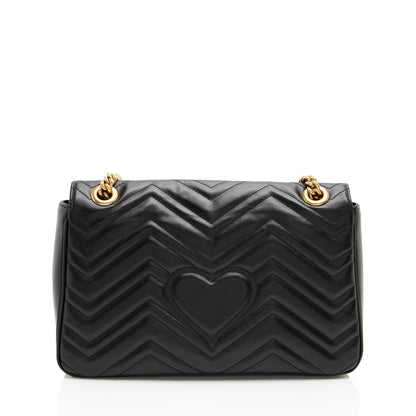 Gucci Matelasse Leather GG Marmont Medium Flap Bag (SHF-Xorpjv)