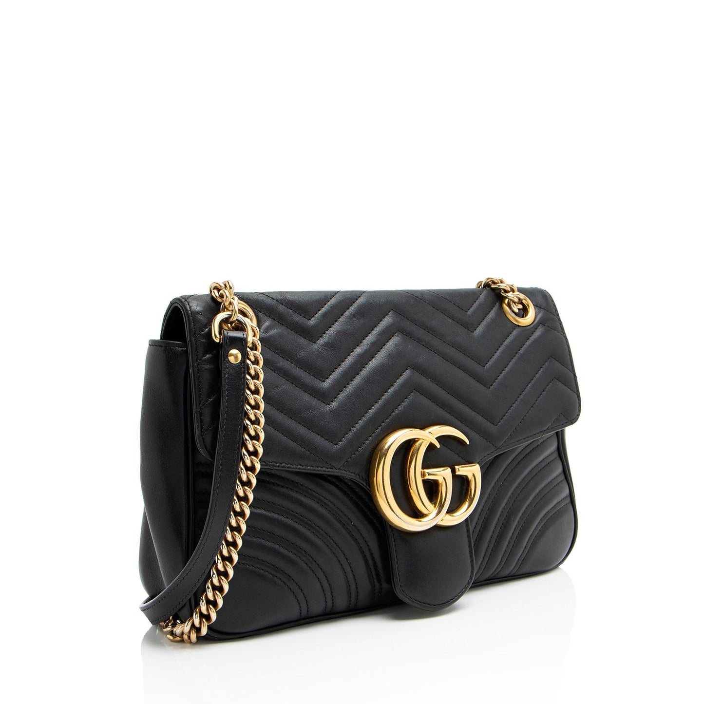 Gucci Matelasse Leather GG Marmont Medium Flap Bag