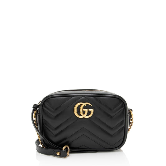 Gucci Matelasse Leather GG Marmont Mini Camera Bag