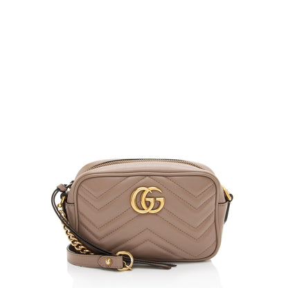 Gucci Matelasse Leather GG Marmont Mini Camera Bag