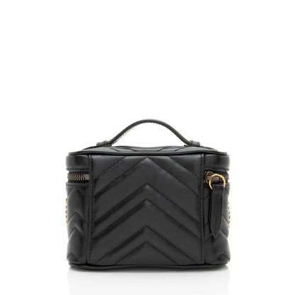 Gucci Matelasse Leather GG Marmont Mini Vanity Top Handle