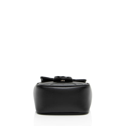 Gucci Matelasse Leather GG Marmont Monochrome Square Chain Belt Bag