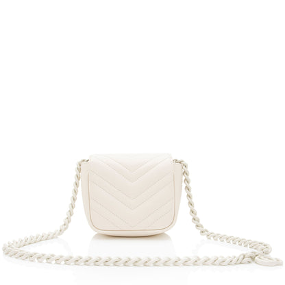 Gucci Matelasse Leather GG Marmont Monochrome Square Chain Belt Bag