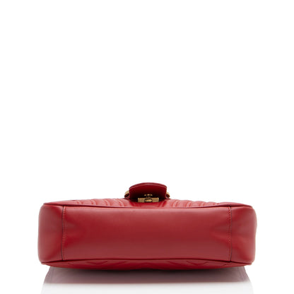 Gucci Matelasse Leather GG Marmont Small Flap Bag (SHF-RkMP3j)