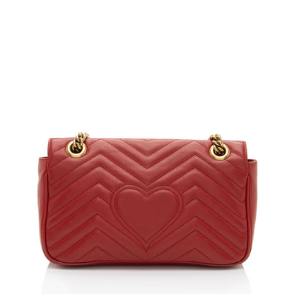 Gucci Matelasse Leather GG Marmont Medium Flap Bag