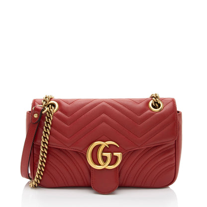 Gucci Matelasse Leather GG Marmont Medium Flap Bag