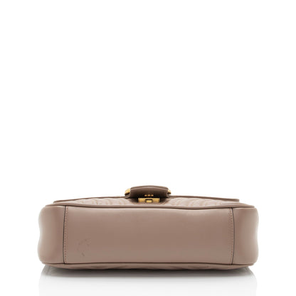 Gucci Matelasse Leather GG Marmont Small Flap Bag
